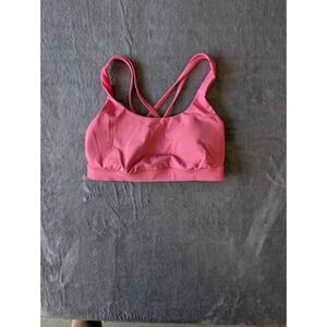 Lululemon Free To Be Serene Sports Bra Pink Strappy Back Yoga Gym Bra Small